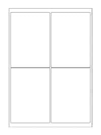 rectangle labels 4 per sheet el499p