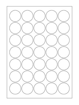 round labels 35 per sheet el3537r